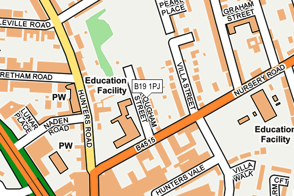 B19 1PJ map - OS OpenMap – Local (Ordnance Survey)