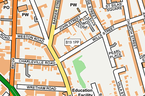 B19 1PP map - OS OpenMap – Local (Ordnance Survey)