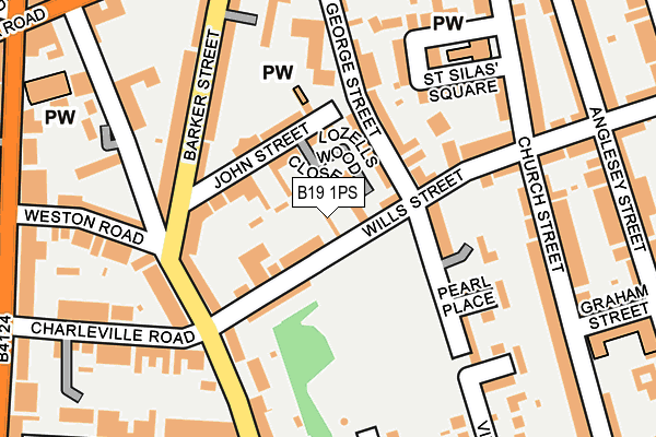 B19 1PS map - OS OpenMap – Local (Ordnance Survey)