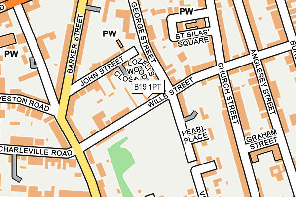 B19 1PT map - OS OpenMap – Local (Ordnance Survey)