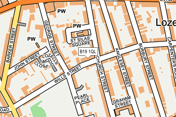 B19 1QL map - OS OpenMap – Local (Ordnance Survey)