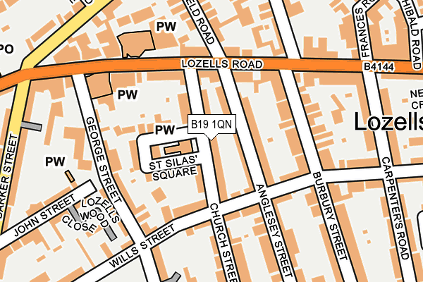 B19 1QN map - OS OpenMap – Local (Ordnance Survey)