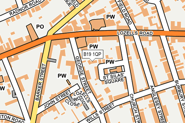 B19 1QP map - OS OpenMap – Local (Ordnance Survey)