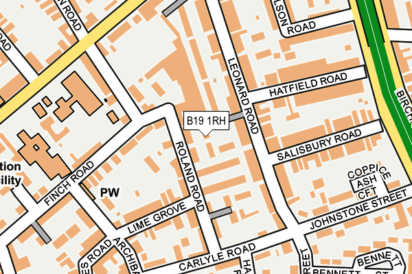 B19 1RH map - OS OpenMap – Local (Ordnance Survey)