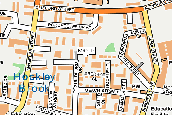 B19 2LD map - OS OpenMap – Local (Ordnance Survey)