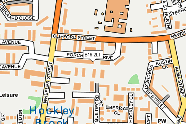 B19 2LT map - OS OpenMap – Local (Ordnance Survey)