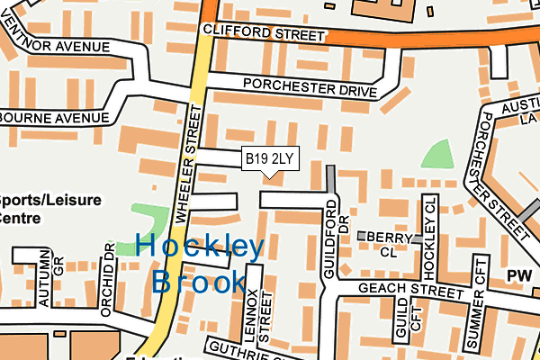 B19 2LY map - OS OpenMap – Local (Ordnance Survey)