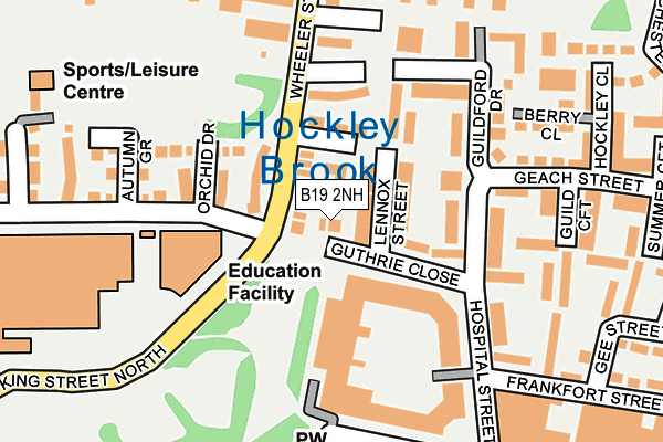 B19 2NH map - OS OpenMap – Local (Ordnance Survey)