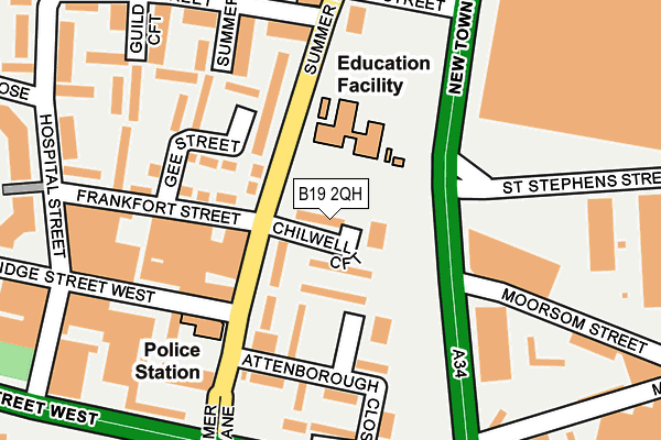 B19 2QH map - OS OpenMap – Local (Ordnance Survey)