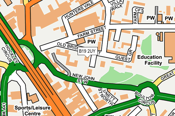 B19 2UY map - OS OpenMap – Local (Ordnance Survey)