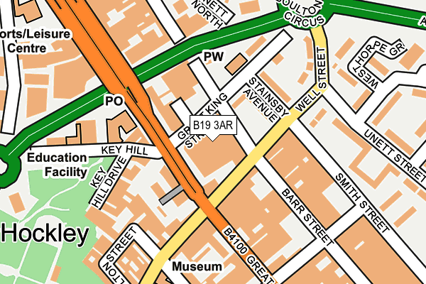 B19 3AR map - OS OpenMap – Local (Ordnance Survey)