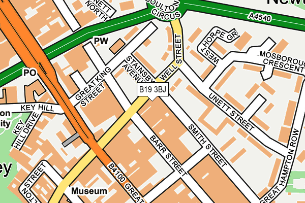 B19 3BJ map - OS OpenMap – Local (Ordnance Survey)