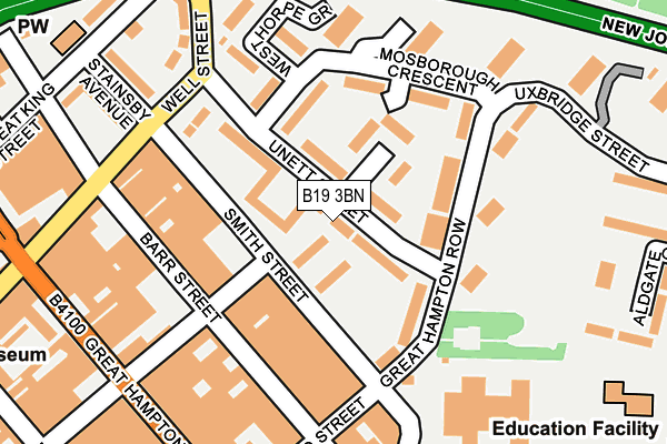 B19 3BN map - OS OpenMap – Local (Ordnance Survey)