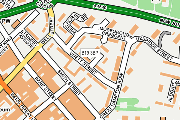 B19 3BP map - OS OpenMap – Local (Ordnance Survey)