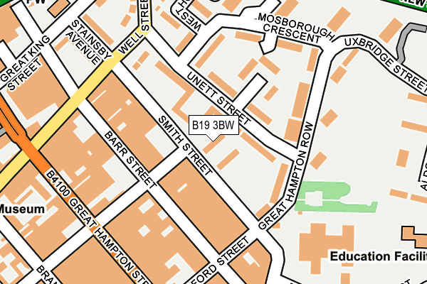 B19 3BW map - OS OpenMap – Local (Ordnance Survey)