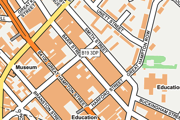 B19 3DP map - OS OpenMap – Local (Ordnance Survey)