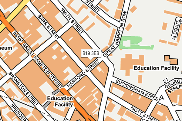 B19 3EB map - OS OpenMap – Local (Ordnance Survey)