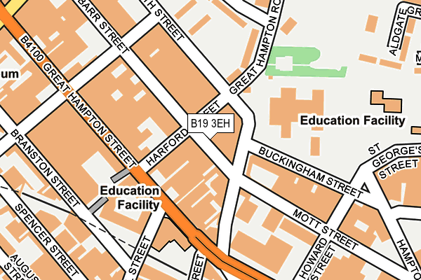 B19 3EH map - OS OpenMap – Local (Ordnance Survey)