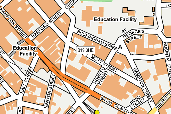 B19 3HE map - OS OpenMap – Local (Ordnance Survey)