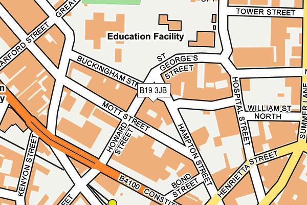 B19 3JB map - OS OpenMap – Local (Ordnance Survey)