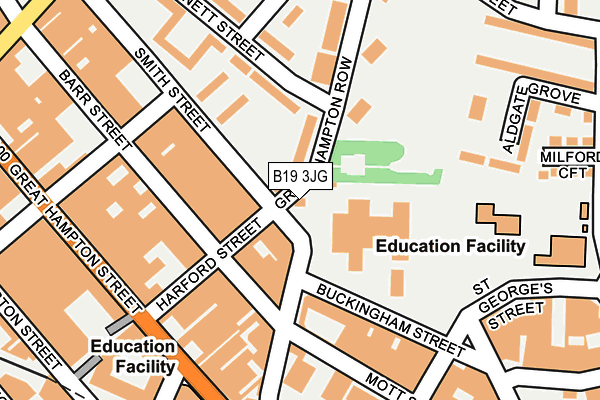 B19 3JG map - OS OpenMap – Local (Ordnance Survey)