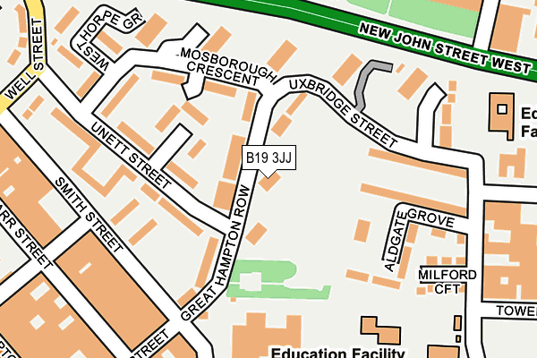 B19 3JJ map - OS OpenMap – Local (Ordnance Survey)