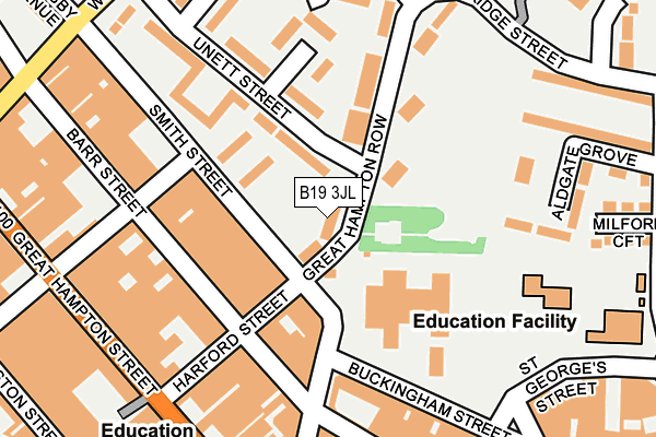 B19 3JL map - OS OpenMap – Local (Ordnance Survey)