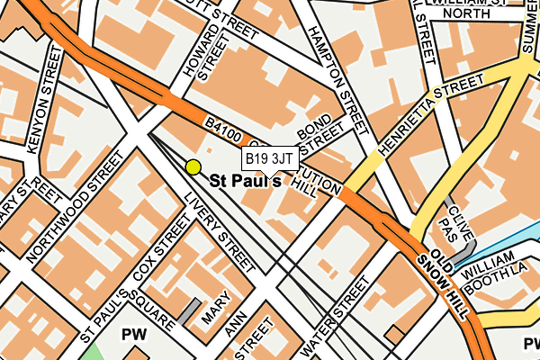 B19 3JT map - OS OpenMap – Local (Ordnance Survey)