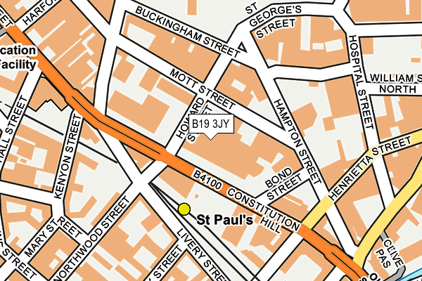 B19 3JY map - OS OpenMap – Local (Ordnance Survey)