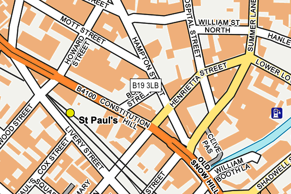 B19 3LB map - OS OpenMap – Local (Ordnance Survey)