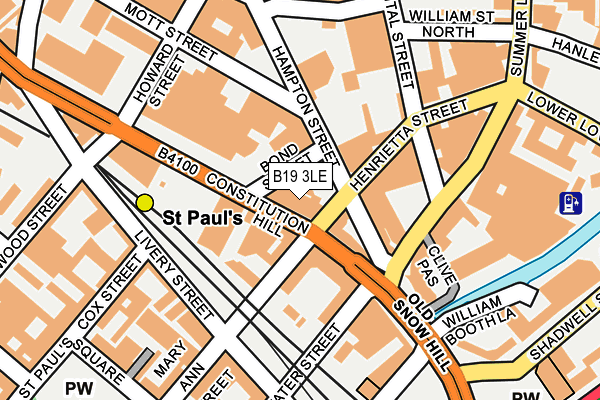 B19 3LE map - OS OpenMap – Local (Ordnance Survey)
