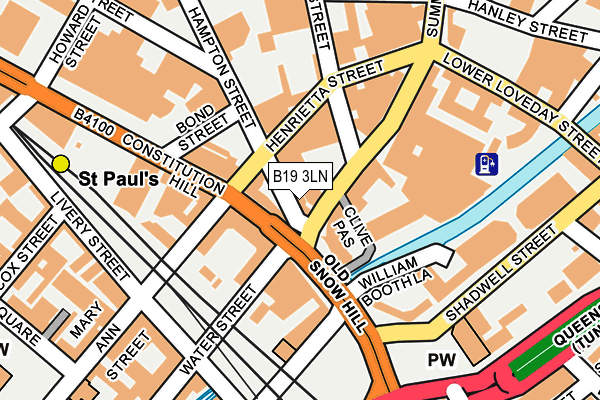 B19 3LN map - OS OpenMap – Local (Ordnance Survey)