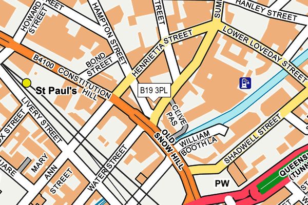 B19 3PL map - OS OpenMap – Local (Ordnance Survey)