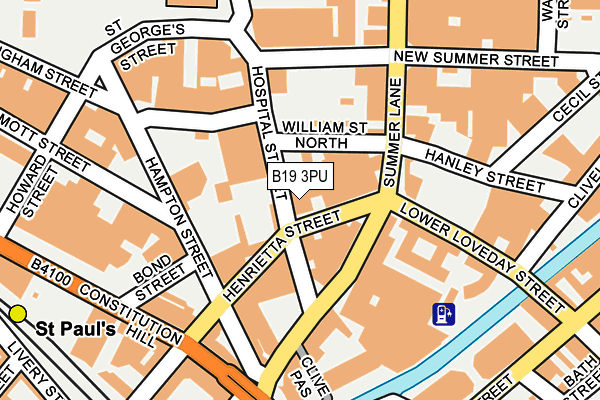 B19 3PU map - OS OpenMap – Local (Ordnance Survey)
