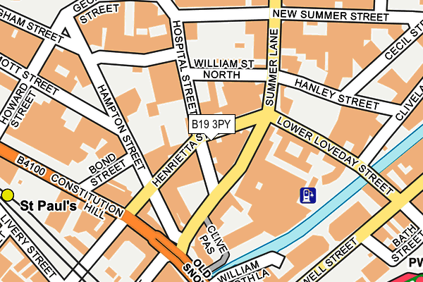 B19 3PY map - OS OpenMap – Local (Ordnance Survey)