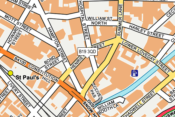 B19 3QD map - OS OpenMap – Local (Ordnance Survey)