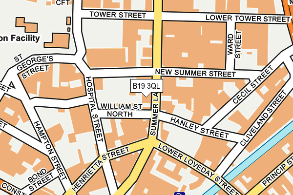 B19 3QL map - OS OpenMap – Local (Ordnance Survey)