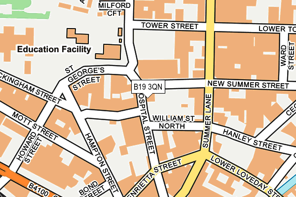 B19 3QN map - OS OpenMap – Local (Ordnance Survey)