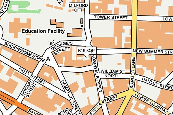 B19 3QP map - OS OpenMap – Local (Ordnance Survey)