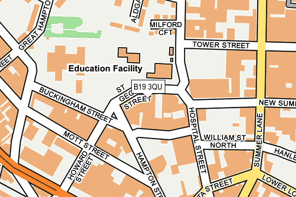 B19 3QU map - OS OpenMap – Local (Ordnance Survey)