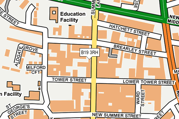 B19 3RH map - OS OpenMap – Local (Ordnance Survey)