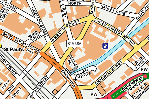 B19 3SA map - OS OpenMap – Local (Ordnance Survey)