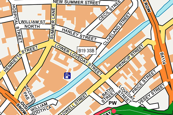 B19 3SB map - OS OpenMap – Local (Ordnance Survey)