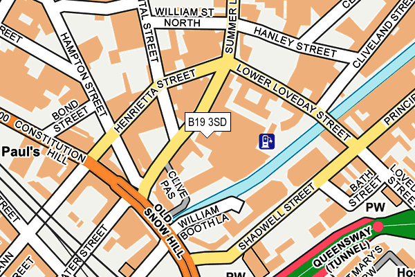 B19 3SD map - OS OpenMap – Local (Ordnance Survey)