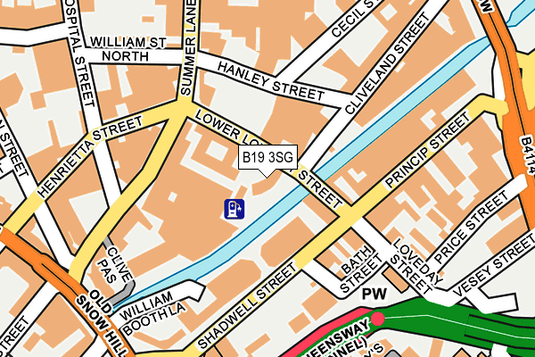 B19 3SG map - OS OpenMap – Local (Ordnance Survey)