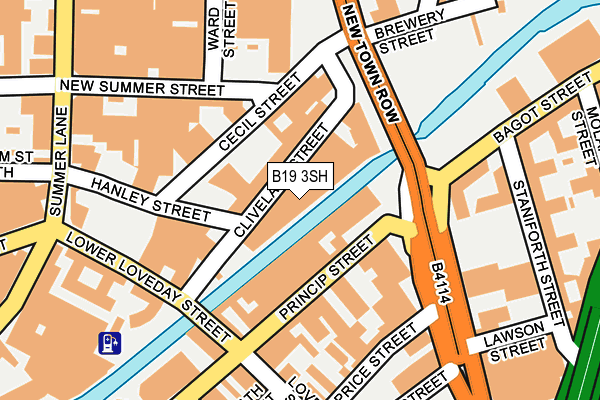 B19 3SH map - OS OpenMap – Local (Ordnance Survey)