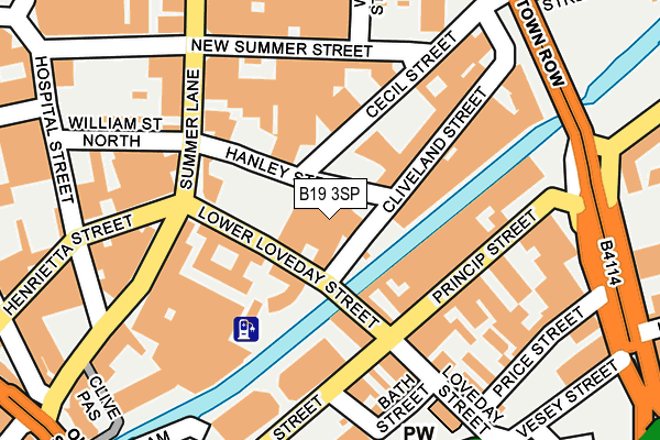 B19 3SP map - OS OpenMap – Local (Ordnance Survey)