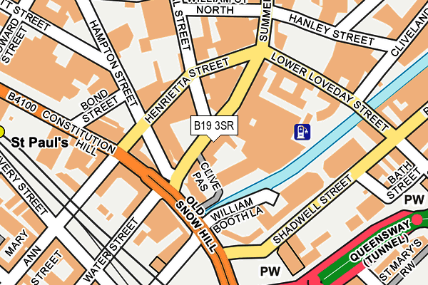 B19 3SR map - OS OpenMap – Local (Ordnance Survey)