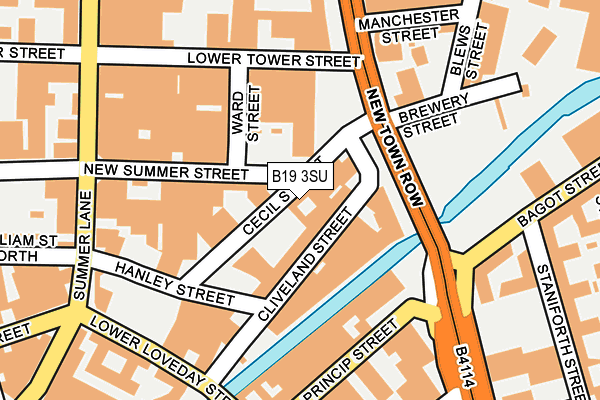 B19 3SU map - OS OpenMap – Local (Ordnance Survey)