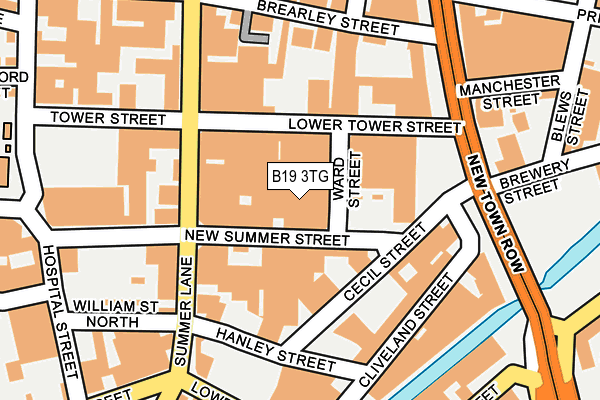 B19 3TG map - OS OpenMap – Local (Ordnance Survey)